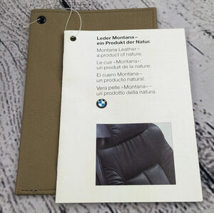 90s BMW Montana leather dealer sample, beige tan